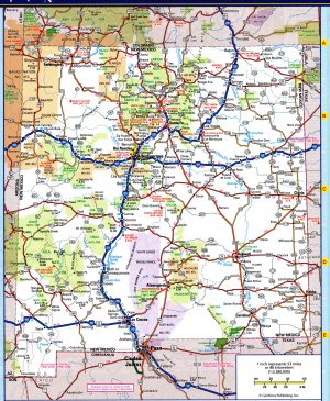 Mapa de carreteras del estado de Nuevo M&eacute;xico