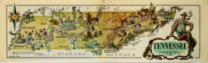 Mapa tur&iacute;stico pict&oacute;rico de Tennessee