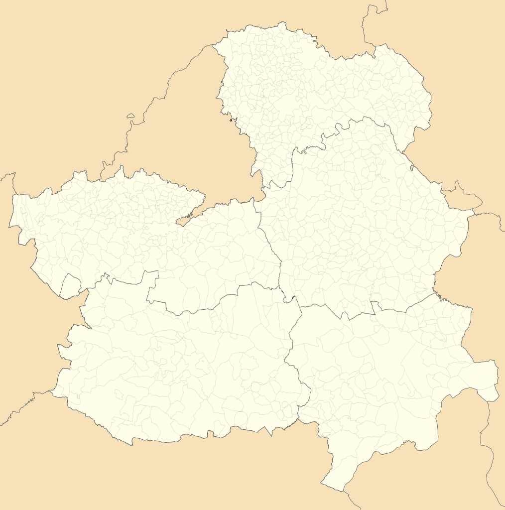 Mapa mudo de Castilla-La Mancha.