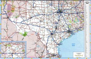Mapa de carreteras del estado de Texas