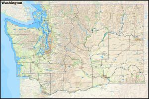 Mapa del estado de Washington