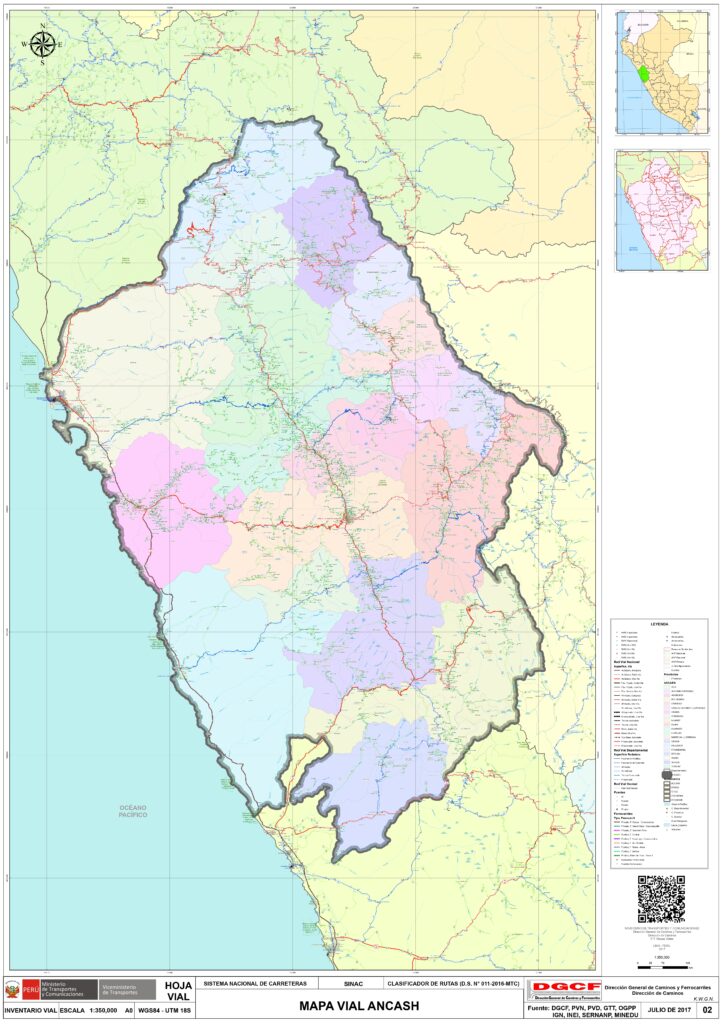 Mapa de Áncash.