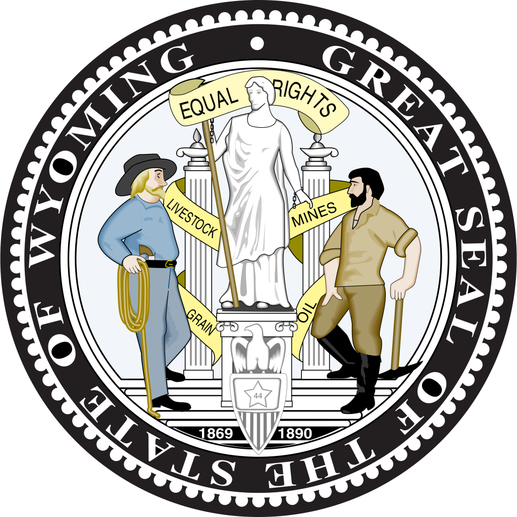 Gran sello del estado de Wyoming.