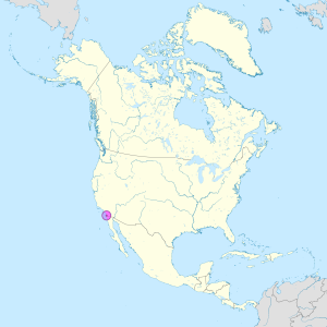 Mapa de ubicaci&oacute;n de la ciudad de San Diego en Am&eacute;rica del Norte.