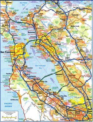 Mapa del &Aacute;rea de la Bah&iacute;a de San Francisco