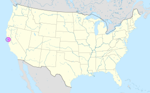 Mapa de ubicaci&oacute;n de la ciudad de San Francisco en los Estados Unidos.