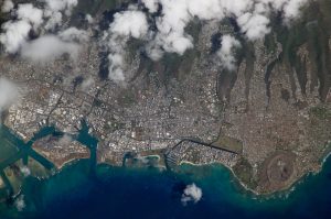 Honolulu vista desde la Estaci&oacute;n Espacial Internacional