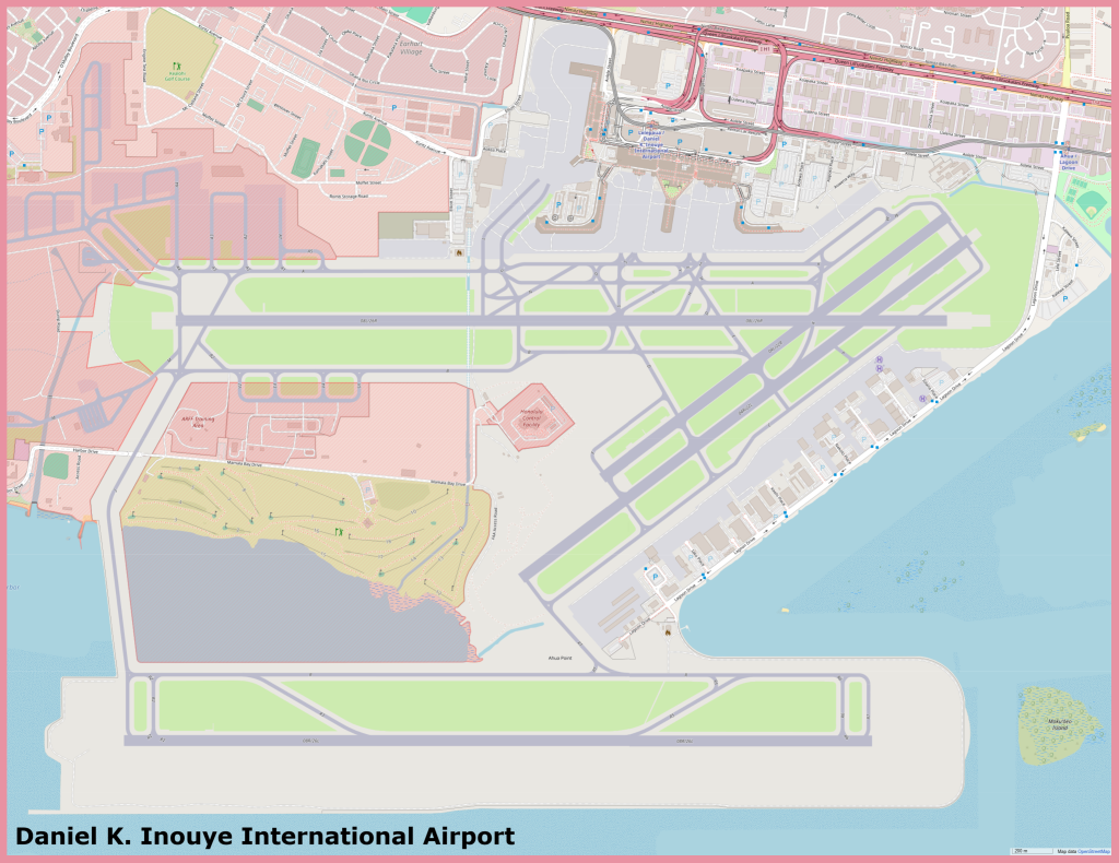 Plano del Aeropuerto Internacional Daniel K. Inouye.