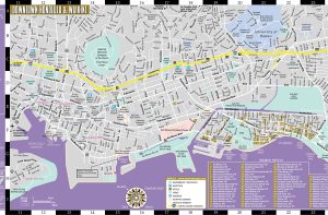 Plano del centro de Honolulu y Waikiki