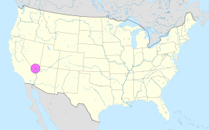 Mapa de ubicaci&oacute;n de la ciudad de Las Vegas en los Estados Unidos.