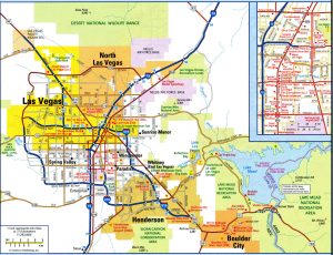 Mapa del &aacute;rea metropolitana de Las Vegas