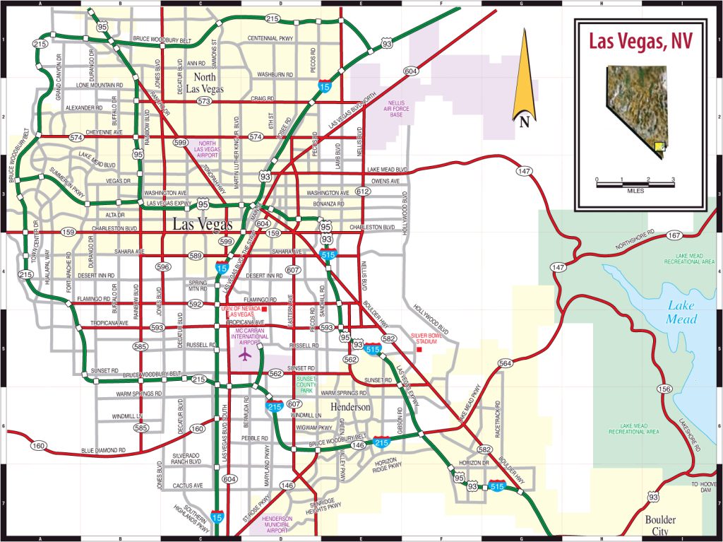 Plano de la ciudad de Las Vegas.