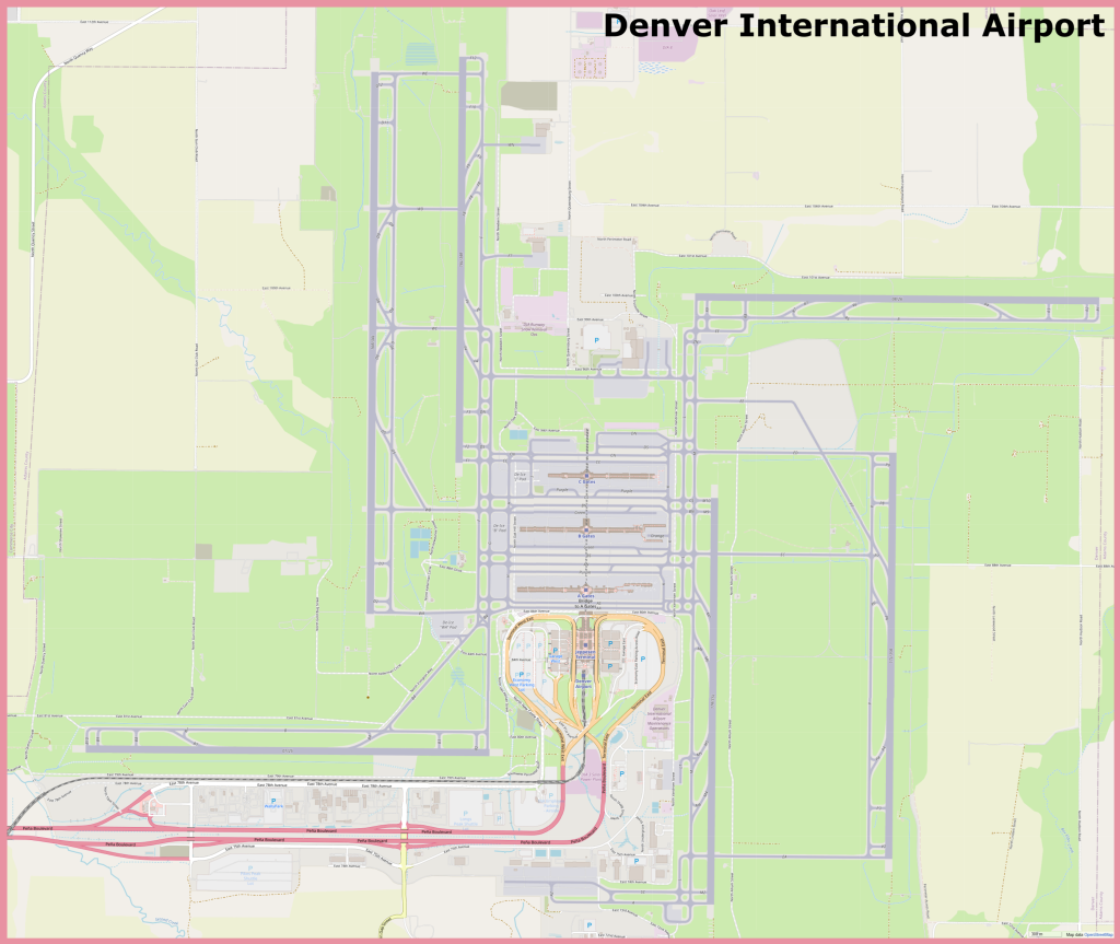 Plano del Aeropuerto Internacional de Denver.