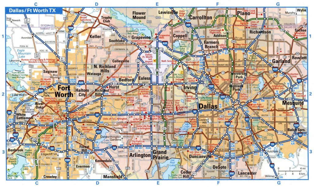 Mapa de Dallas-Fort Worth.