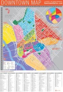 Plano del centro de Dallas. Plano del centro de Dallas.