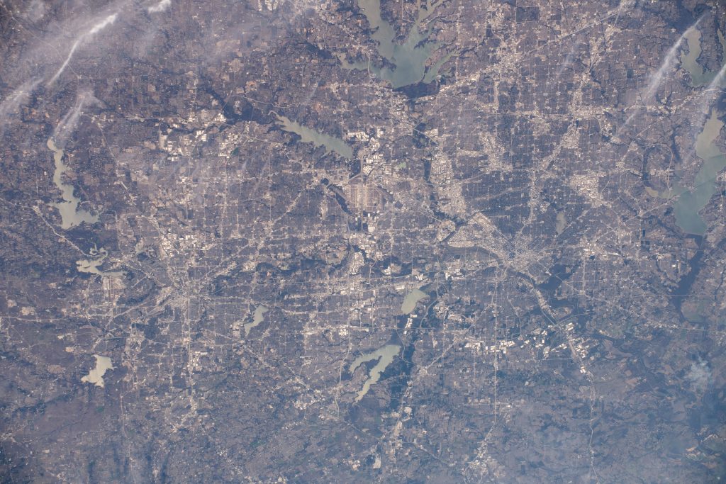 Imagen satelital del &aacute;rea metropolitana de Dallas-Fort Worth.