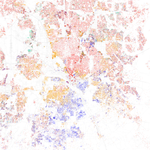 Distribuci&oacute;n racial y &eacute;tnica en Dallas-Fort Worth