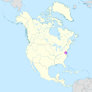 Mapa de ubicaci&oacute;n de Washington D. C. en Am&eacute;rica del Norte.