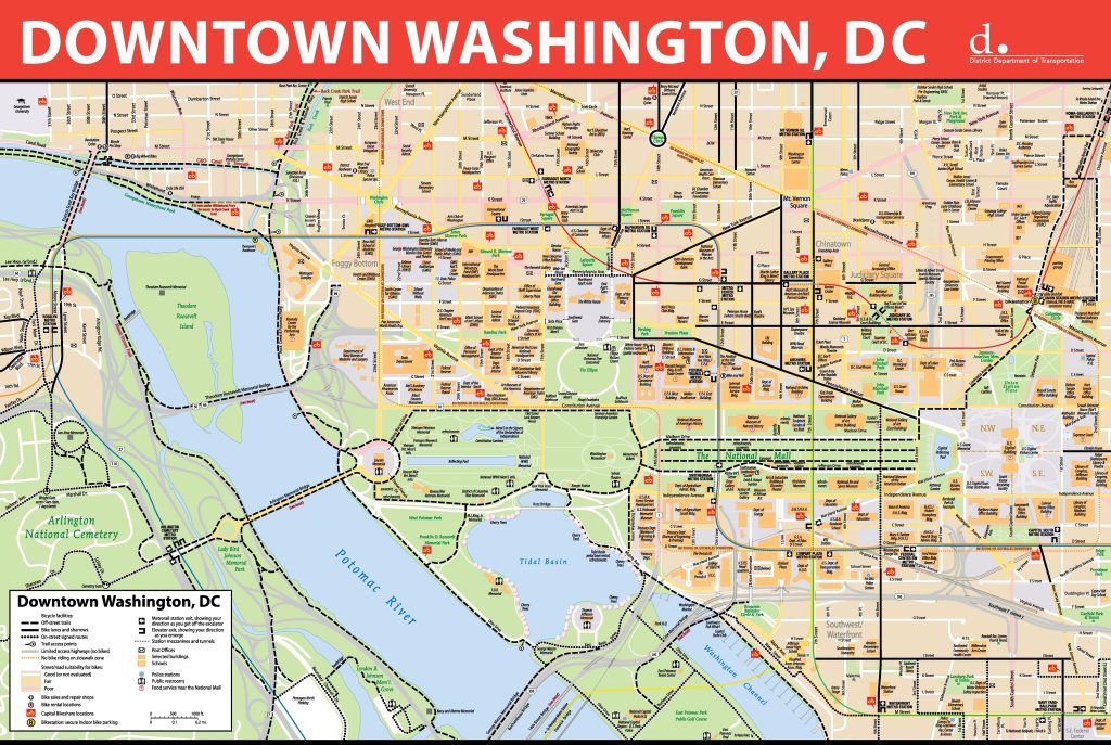 Plano del centro de Washington D. C.
