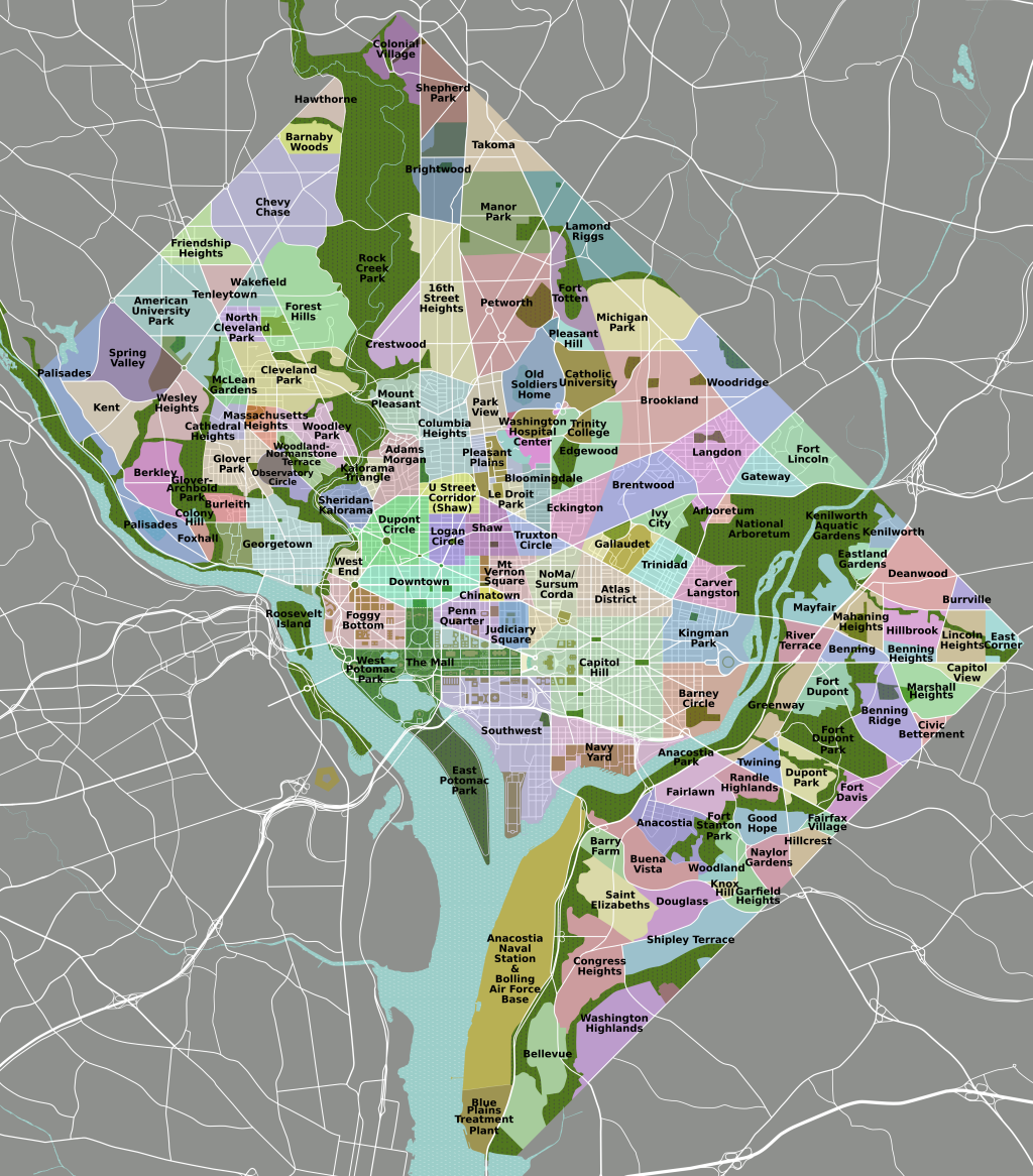 Plano de los barrios de Washington, D.C.