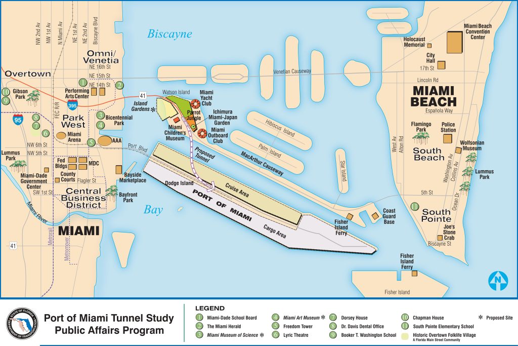 Plano del Puerto de Miami.