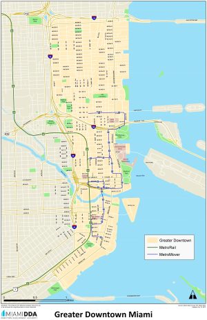Plano del centro de Miami