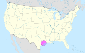 Mapa de ubicaci&oacute;n de la ciudad de Houston en Estados Unidos.