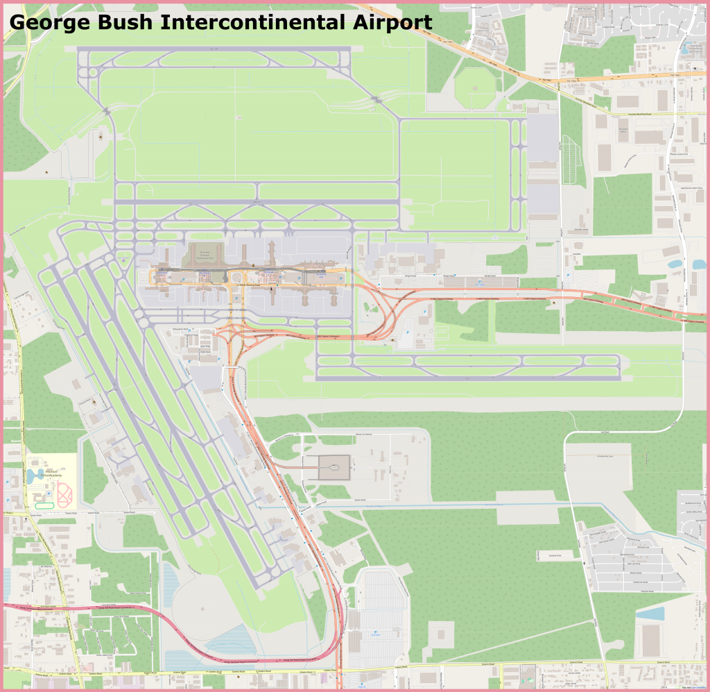 Plano del Aeropuerto Intercontinental George Bush.