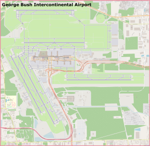Plano del Aeropuerto Intercontinental George Bush