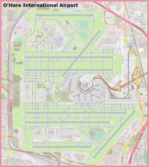 Plano del Aeropuerto Internacional de Chicago-O&rsquo;Hare