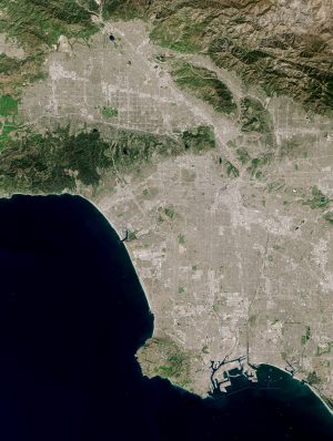 Imagen satelital en color real de Los &Aacute;ngeles, California