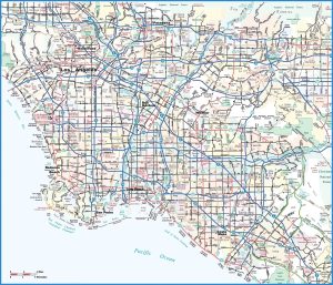 Mapa de calles y carreteras de Los &Aacute;ngeles