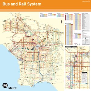 Mapa del transporte p&uacute;blico de Los &Aacute;ngeles