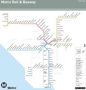 Sistema de metro y autob&uacute;s de tr&aacute;nsito r&aacute;pido de Los &Aacute;ngeles.