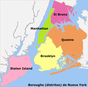 &iquest;Cu&aacute;les son los boroughs de Nueva York?