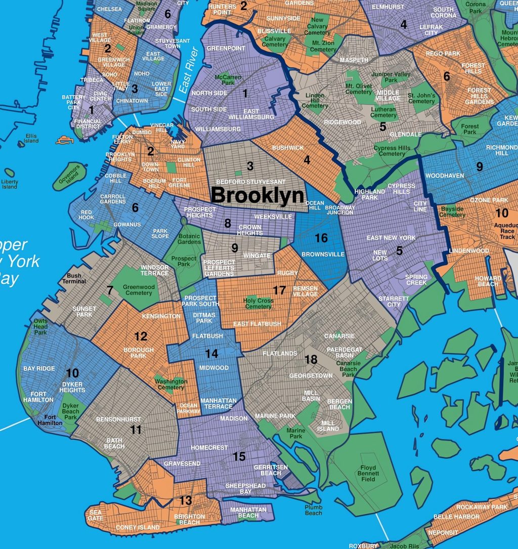 Plano de Brooklyn, ciudad de Nueva York.