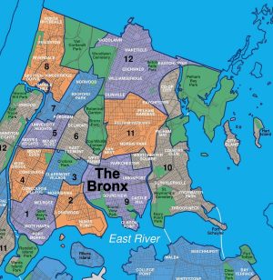 Plano del Bronx, ciudad de Nueva York
