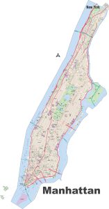 Plano de las calles de Queens, Nueva York.