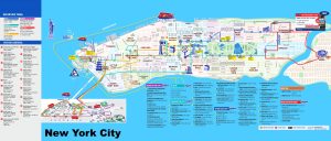 Plano tur&iacute;stico de Manhattan.