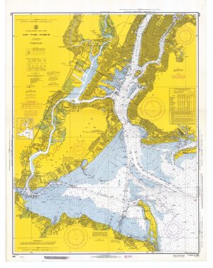 Carta n&aacute;utica del puerto de Nueva York