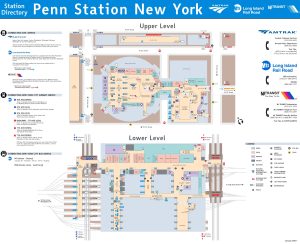 Mapa de la estacion Pensilvania (Nueva York). Mapa de la estacion Pensilvania (Nueva York).