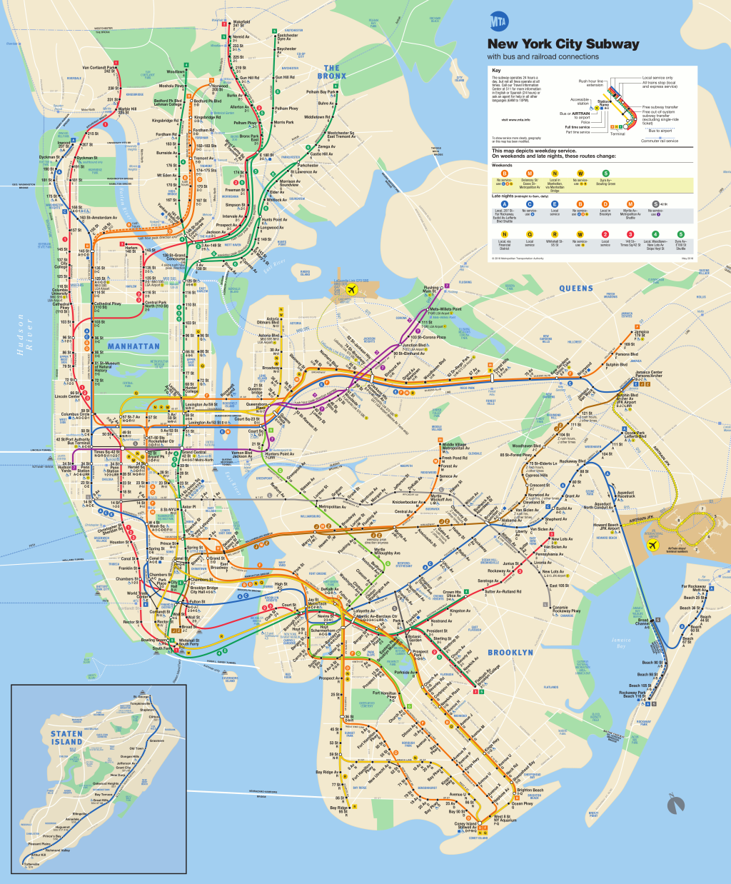 Plano del Metro de Nueva York.