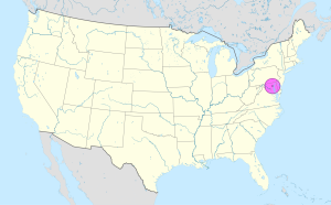 Mapa de ubicaci&oacute;n de la ciudad de Baltimore.