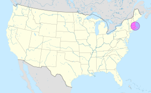 Mapa de ubicaci&oacute;n de la ciudad de Boston.