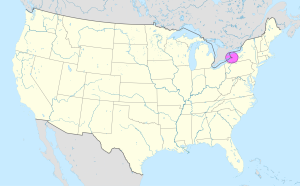 Mapa de ubicaci&oacute;n de la ciudad de B&uacute;falo.
