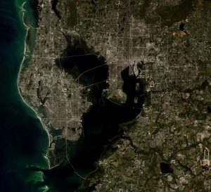 Imagen de Landsat 8 del &aacute;rea de la Bah&iacute;a de Tampa.