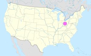 Mapa de ubicaci&oacute;n de la ciudad de Columbus en Estados Unidos.