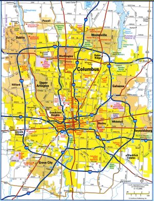 Plano de la ciudad de Columbus, Ohio