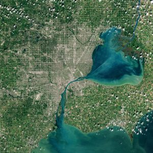 El &aacute;rea metropolitana de Detroit por Sentinel-2, 6 de septiembre de 2021.