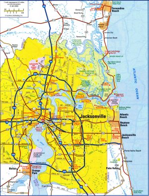 Plano de la ciudad de Jacksonville, Florida